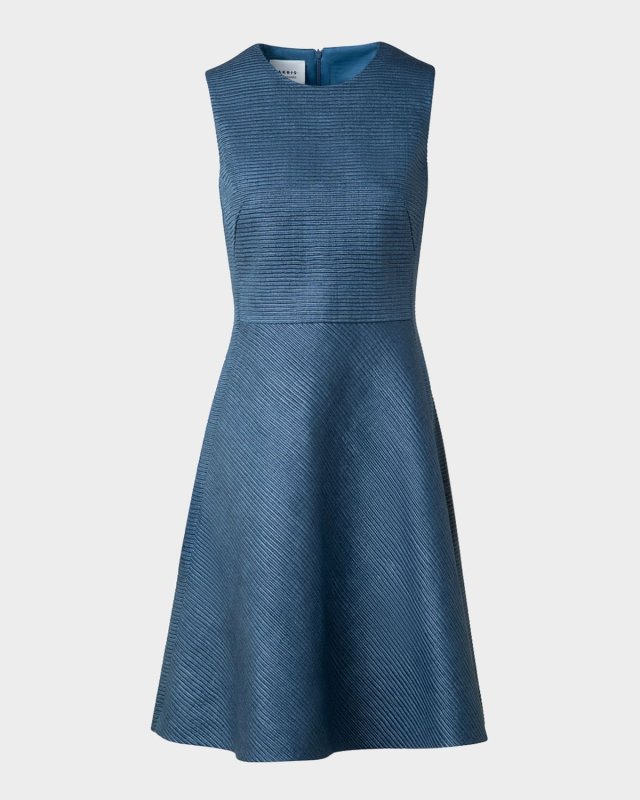 Indian Silk Ottoman Sleeveless A-Line Dress